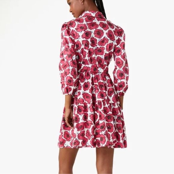 Kate Spade Poppy Toss Belted Shirtdress. Size Small. - Picture 2 of 13